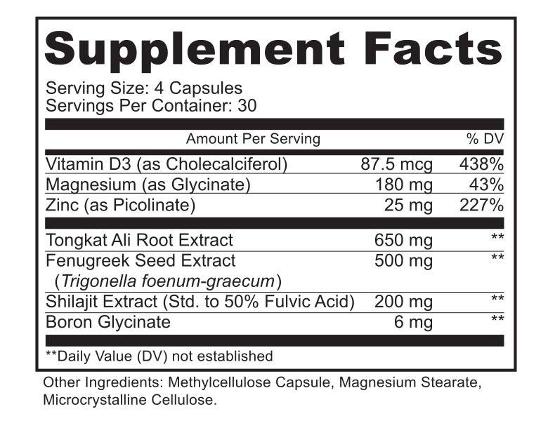 Alpha Minerals Supplement Facts